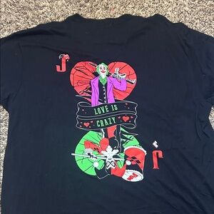 Black Graphic Men's joker Shirt
